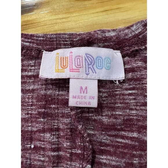 Lularoe Women's Size Medium Purple Duster Open Front Long Cardigan Preppy Lounge - Picture 4 of 12